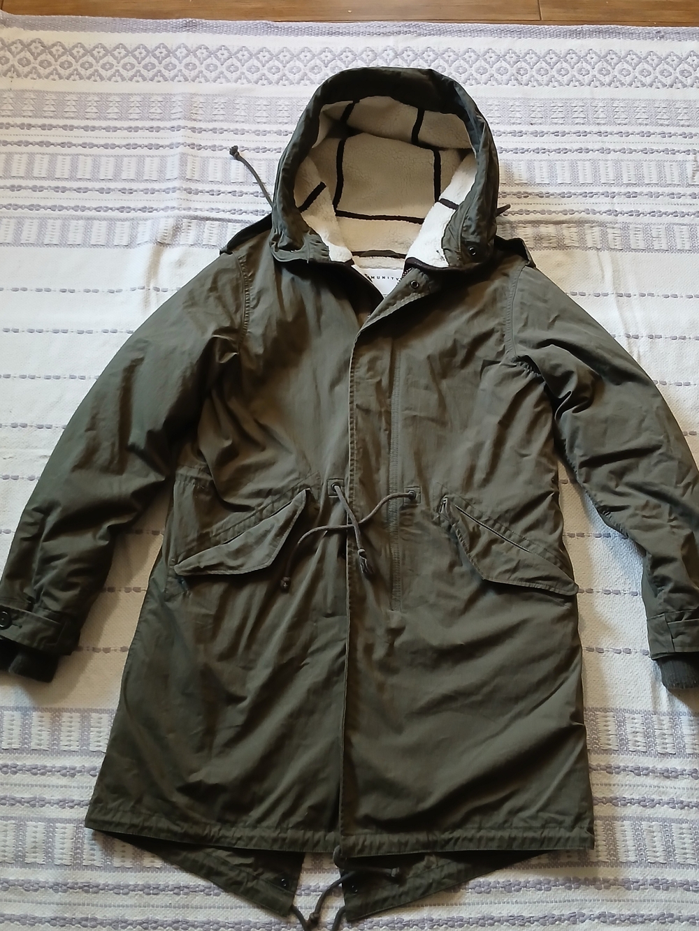 Community Military Aritzia Premium Fishtail Parka 2 In 1 Jacket Green Women Smal